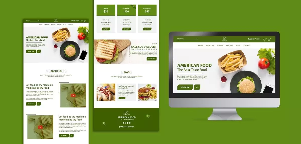 americanfood-website-by-HelpingGeeks