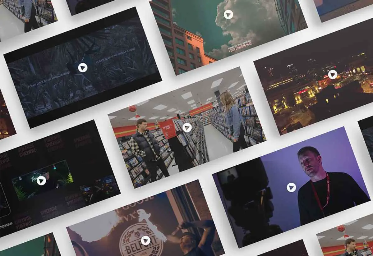 Video and motion graphics portfolio showing animated content and video production work